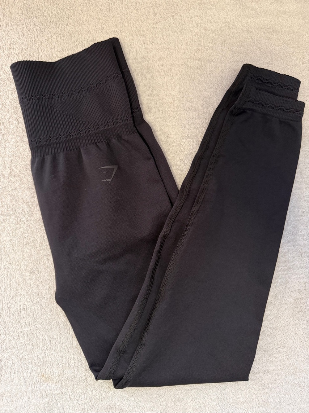 Gymshark Studio Seamless High-Waist Leggings B1A1W 7/8 Length Jacquard Knit